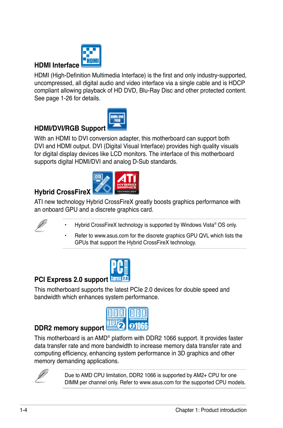 Asus M3A78-EM User Manual | Page 16 / 108