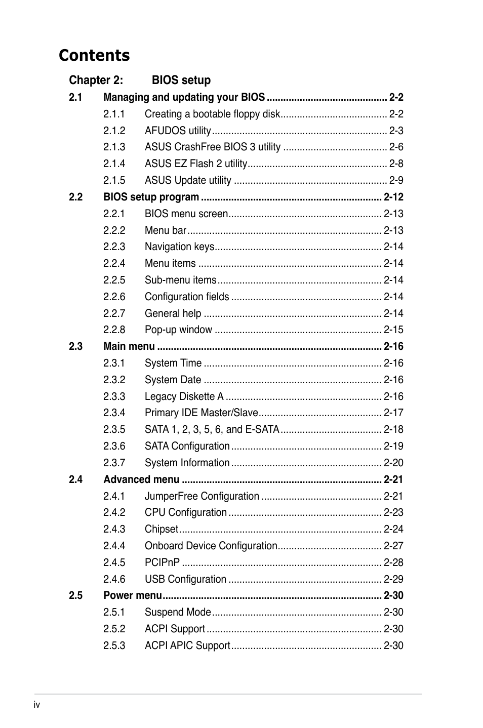 Asus M3A78-EM User Manual | Page 4 / 108