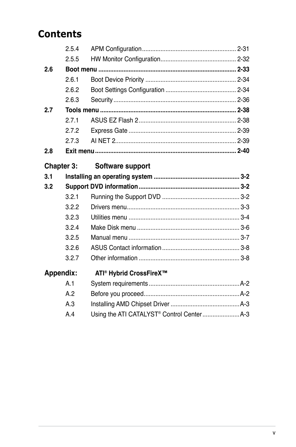 Asus M3A78-EM User Manual | Page 5 / 108