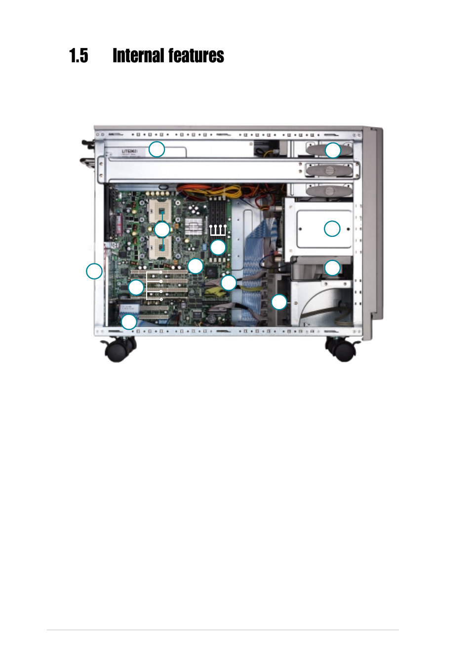 5 internal features | Asus Xeon Tower/5U Rackmount Server AP1710-S5 User Manual | Page 16 / 54