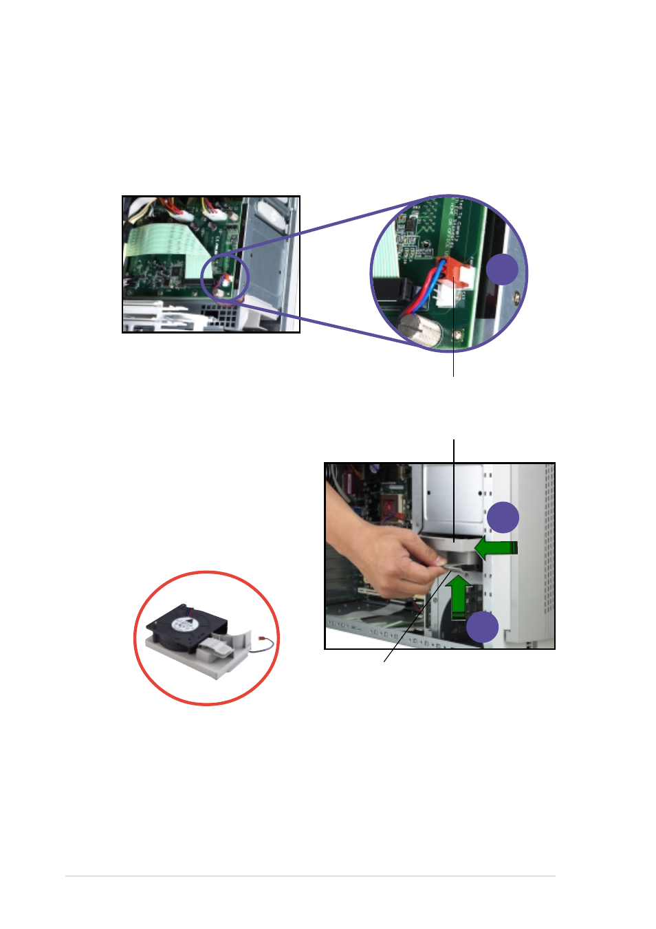 2 hdd blower | Asus Xeon Tower/5U Rackmount Server AP1710-S5 User Manual | Page 44 / 54