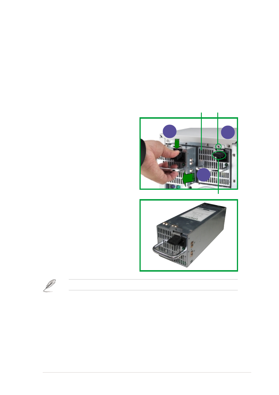 4 power supply modules | Asus Xeon Tower/5U Rackmount Server AP1710-S5 User Manual | Page 47 / 54