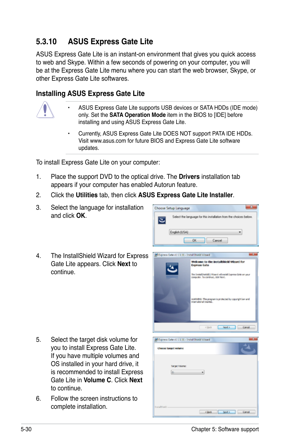 10 asus express gate lite, 10 asus express gate lite -30 | Asus M3N-HD User Manual | Page 140 / 164