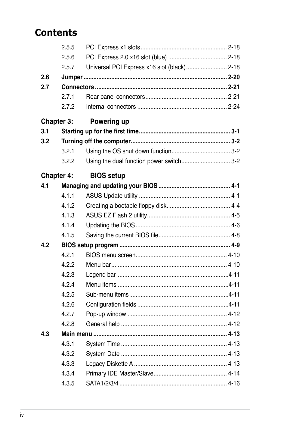 Asus M3N-HD User Manual | Page 4 / 164