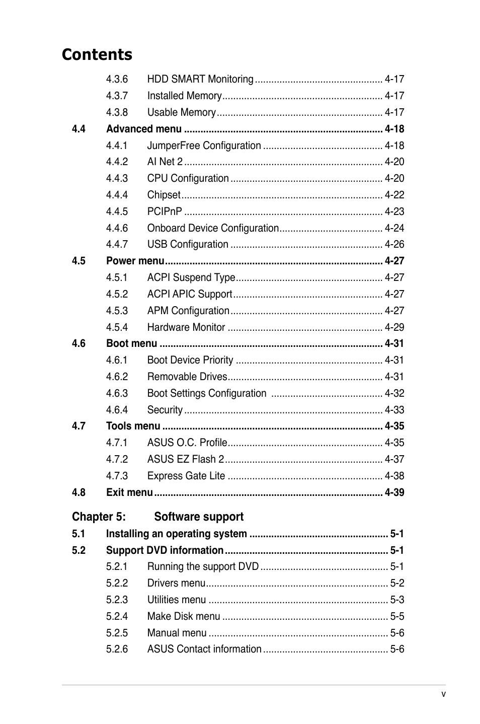 Asus M3N-HD User Manual | Page 5 / 164