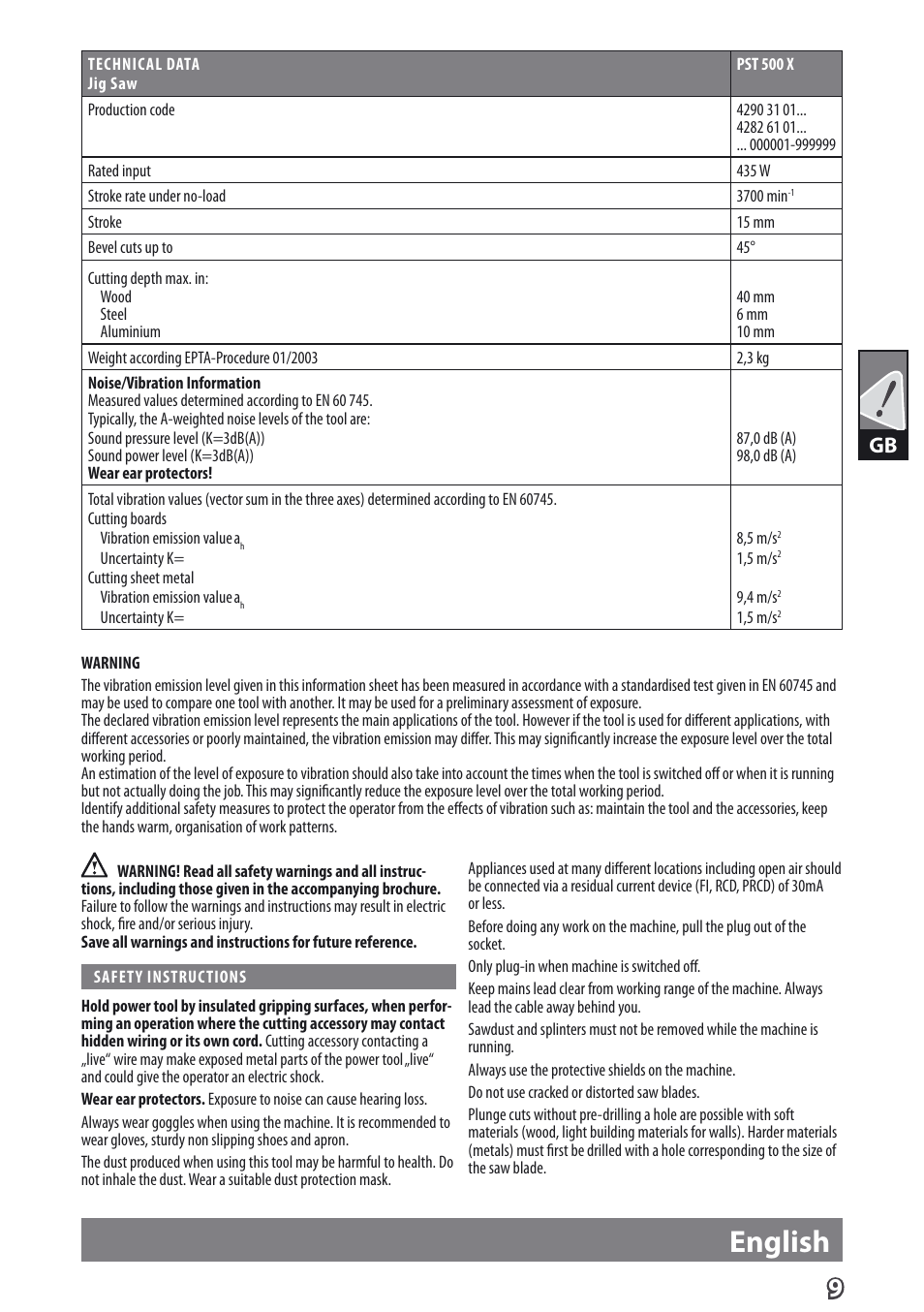 Deutsch, English | AEG PST 500 X User Manual | Page 13 / 67