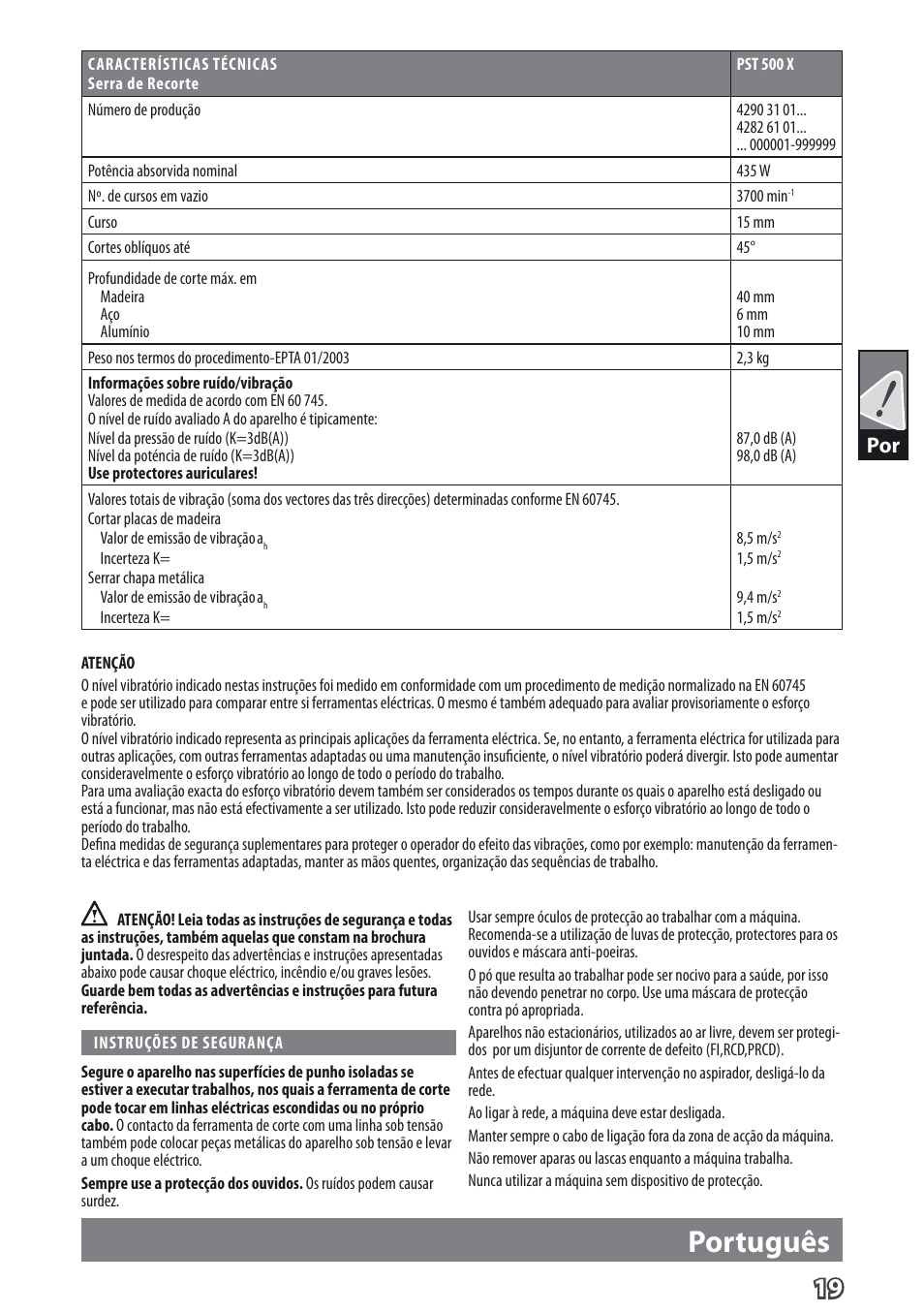 Deutsch, Português | AEG PST 500 X User Manual | Page 23 / 67