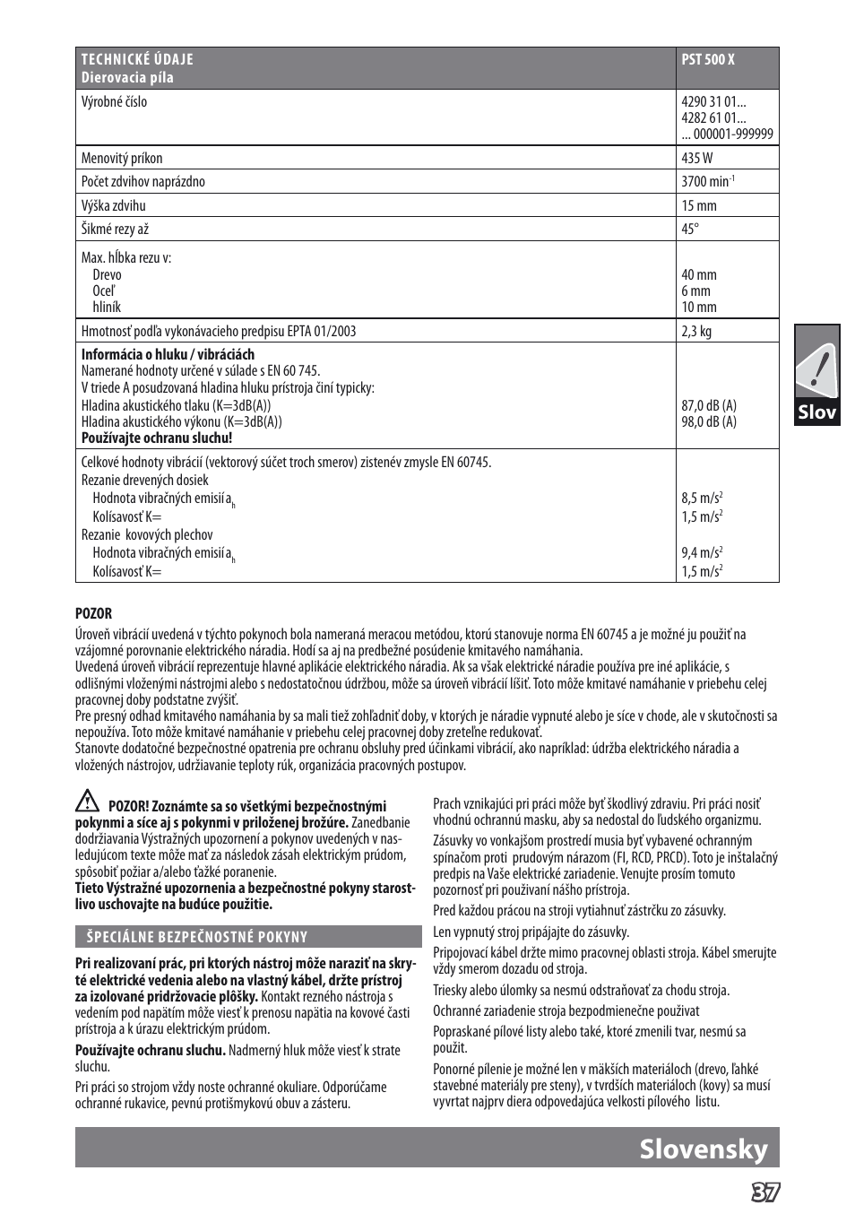 Deutsch, Slovensky, Slov | AEG PST 500 X User Manual | Page 41 / 67
