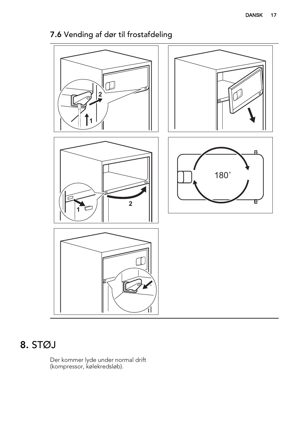 Støj | AEG SKS68240F0 User Manual | Page 17 / 80