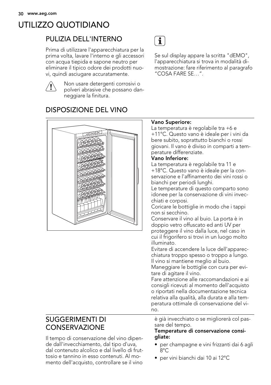 Utilizzo quotidiano | AEG SWD81800G1 User Manual | Page 30 / 88