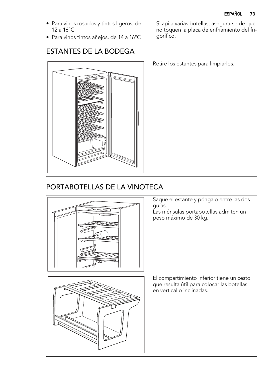 Estantes de la bodega | AEG SWD81800G1 User Manual | Page 73 / 88