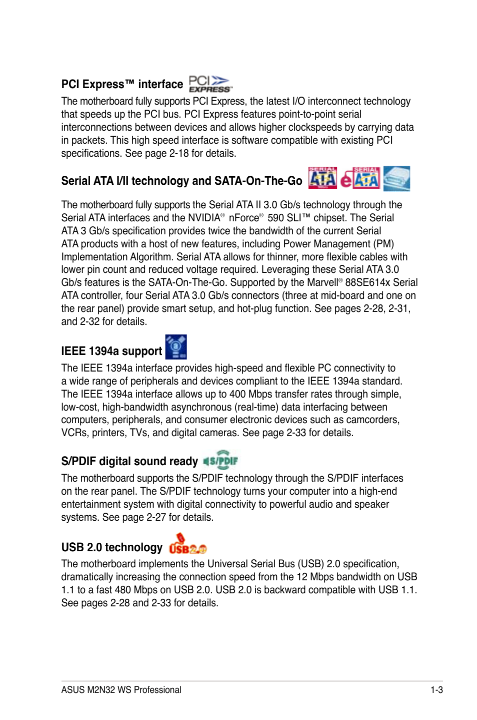 Asus M2N32 WS Professional User Manual | Page 19 / 130