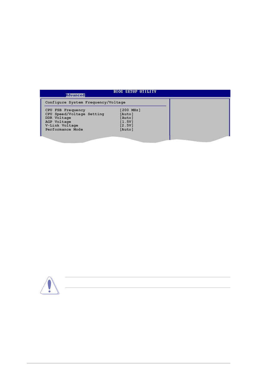 5 jumperfree configuration, Cpu fsb frequency [200mhz, Cpu speed/voltage setting [auto | Cpu speed [800 mhz, Cpu voltage [1.450 v, Irq xx [available, Ddr voltage [auto, Agp voltage [1.5v, 24 chapter 2: bios setup | Asus K8V-X User Manual | Page 60 / 84