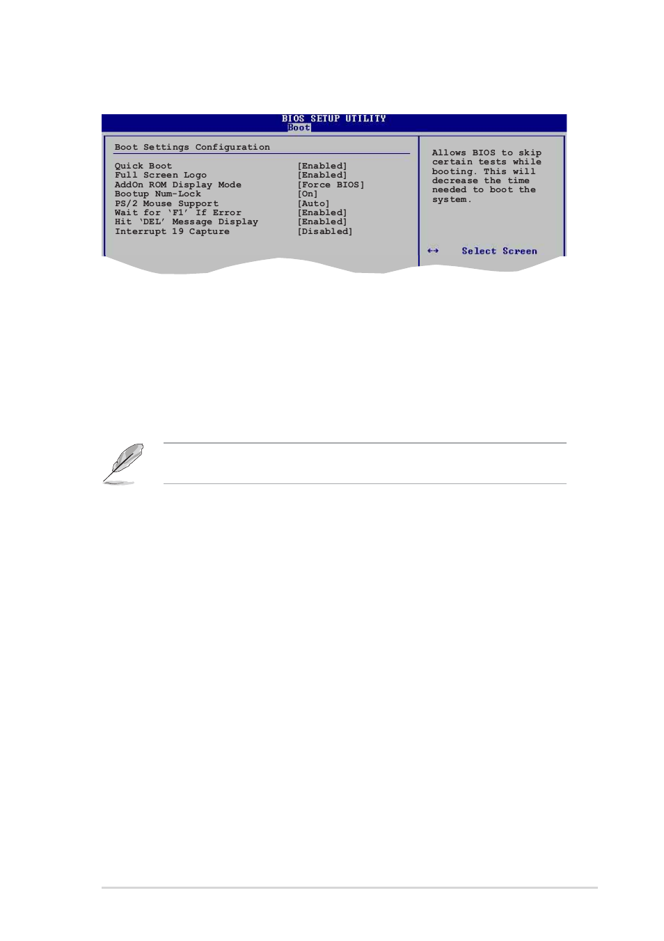 3 boot settings configuration, Quick boot [enabled, Full screen logo [enabled | Add on rom display mode [force bios, Bootup num-lock [on, Ps/2 mouse support [auto, Wait for ‘f1’ if error [enabled, Hit ‘del’ message display [enabled, Asus k8v-x motherboard 2-31 | Asus K8V-X User Manual | Page 67 / 84