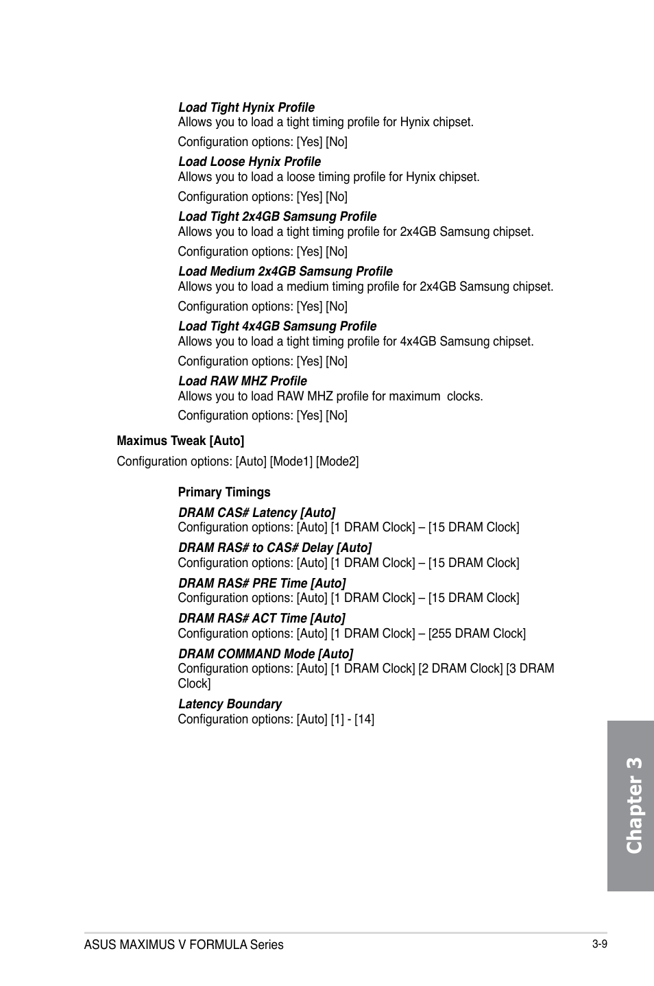 Chapter 3 | Asus MAXIMUS V E7295 User Manual | Page 101 / 234