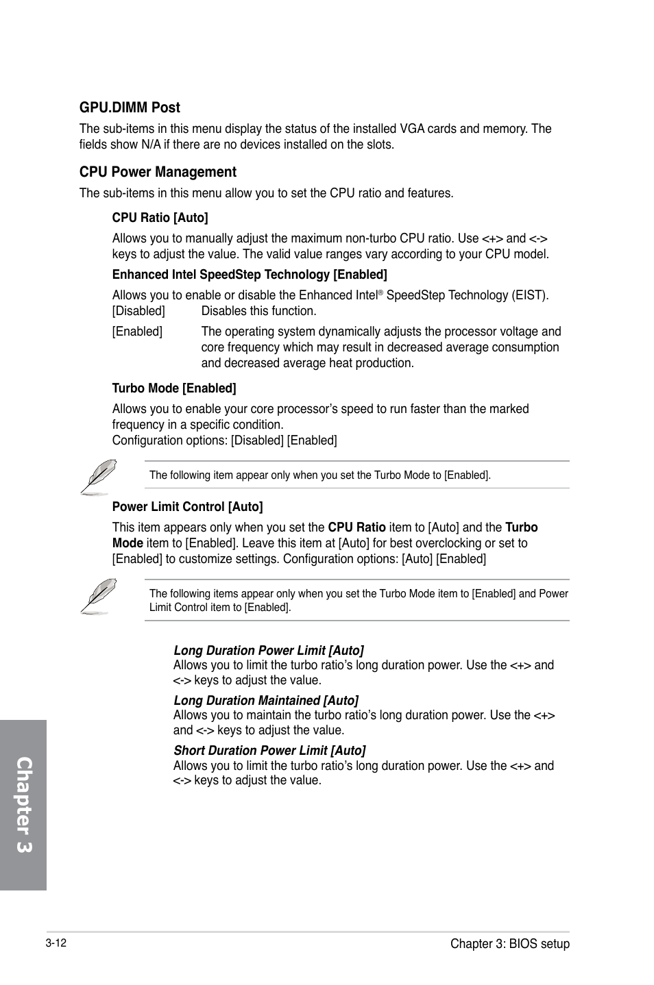 Chapter 3 | Asus MAXIMUS V E7295 User Manual | Page 104 / 234