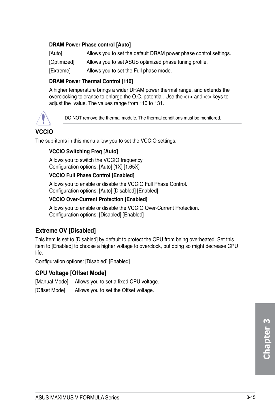 Chapter 3 | Asus MAXIMUS V E7295 User Manual | Page 107 / 234