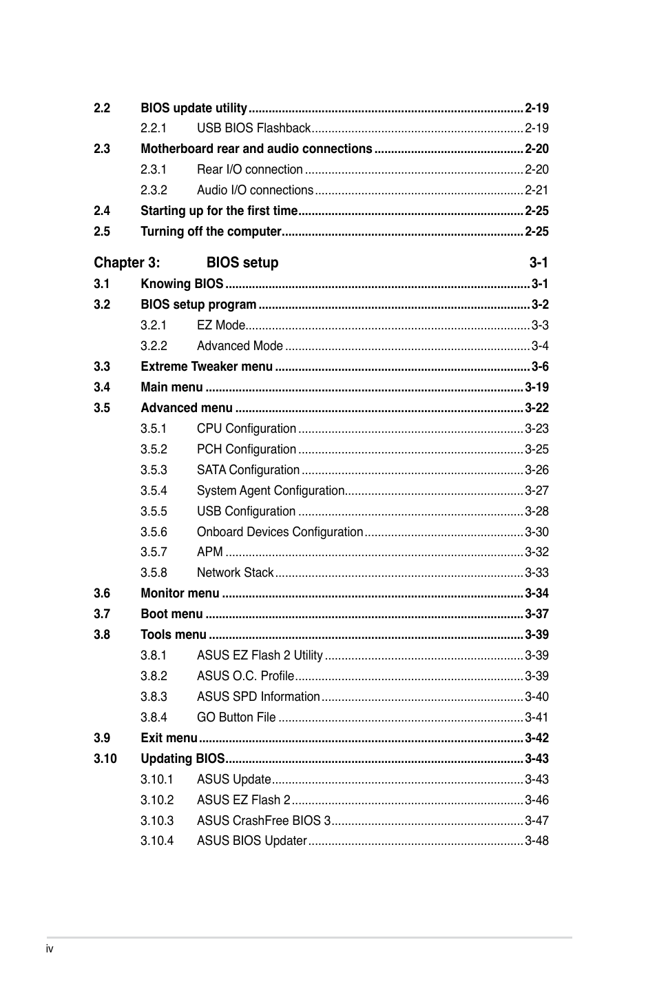 Asus MAXIMUS V E7295 User Manual | Page 4 / 234