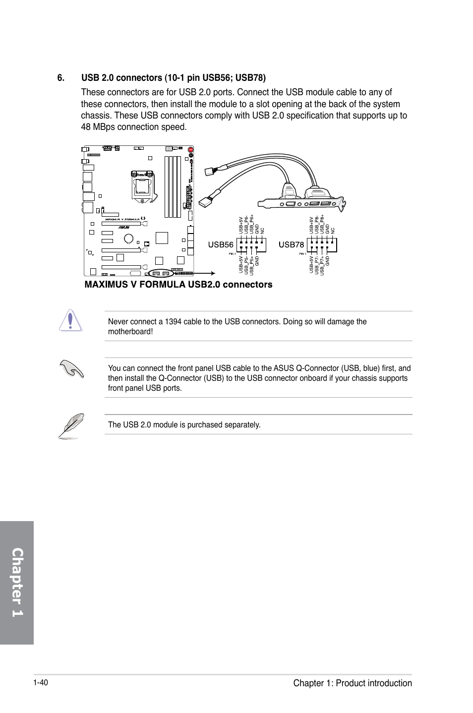 Chapter 1 | Asus MAXIMUS V E7295 User Manual | Page 58 / 234