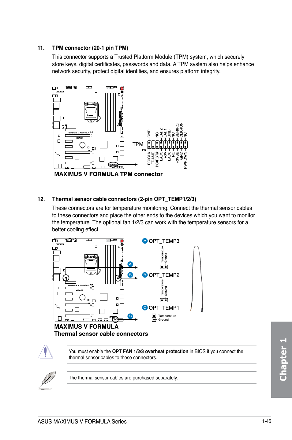 Chapter 1 | Asus MAXIMUS V E7295 User Manual | Page 63 / 234