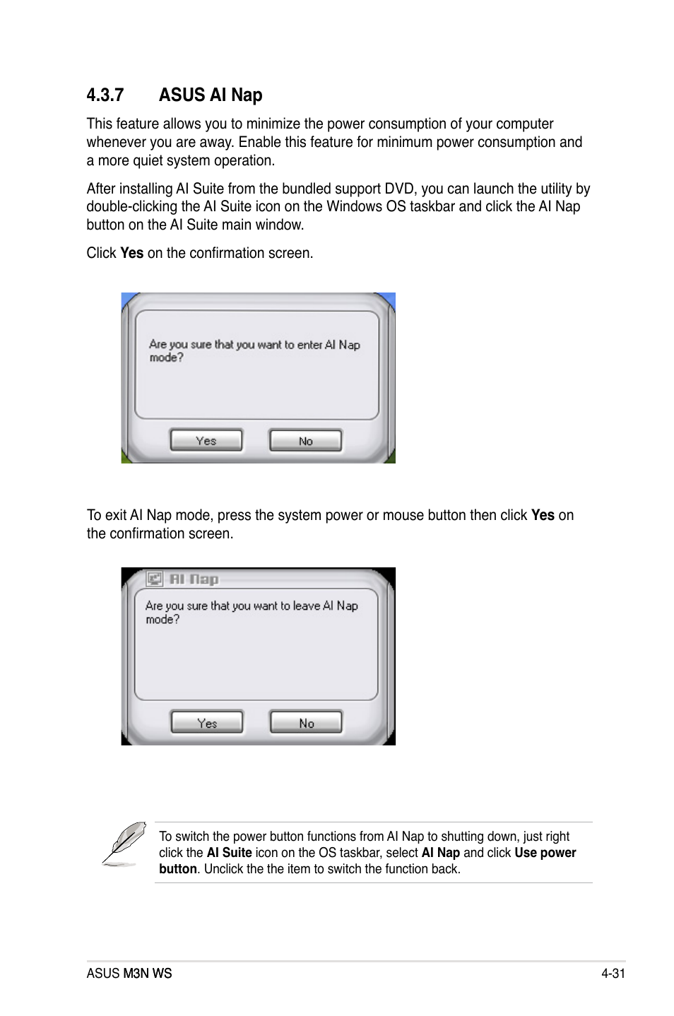 7 asus ai nap, Asus ai nap -31 | Asus M3N WS User Manual | Page 143 / 162