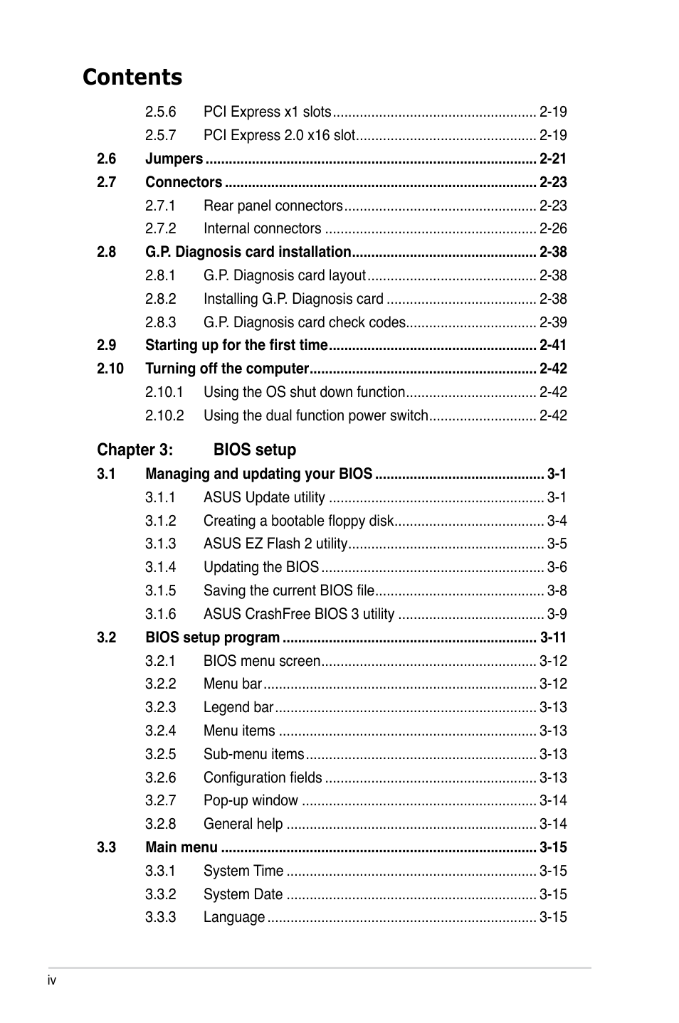 Asus M3N WS User Manual | Page 4 / 162