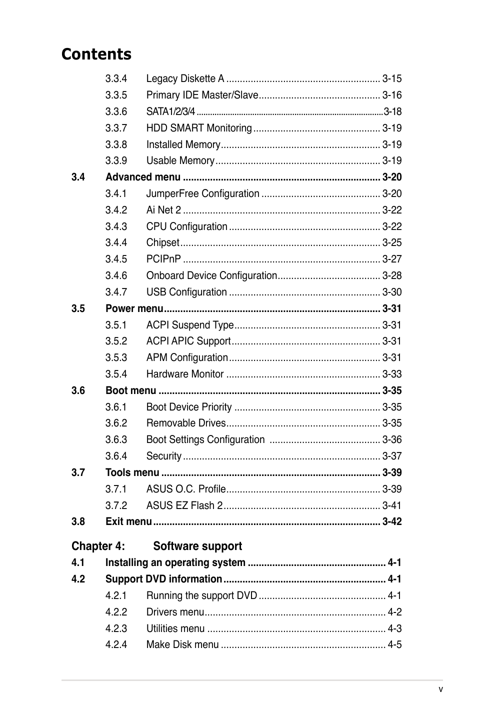 Asus M3N WS User Manual | Page 5 / 162