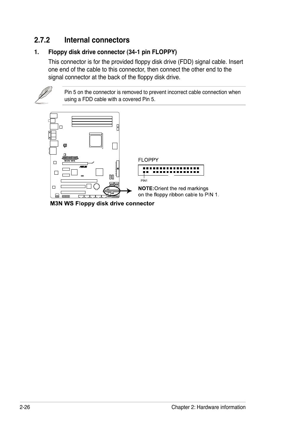 2 internal connectors, Internal connectors -26 | Asus M3N WS User Manual | Page 50 / 162