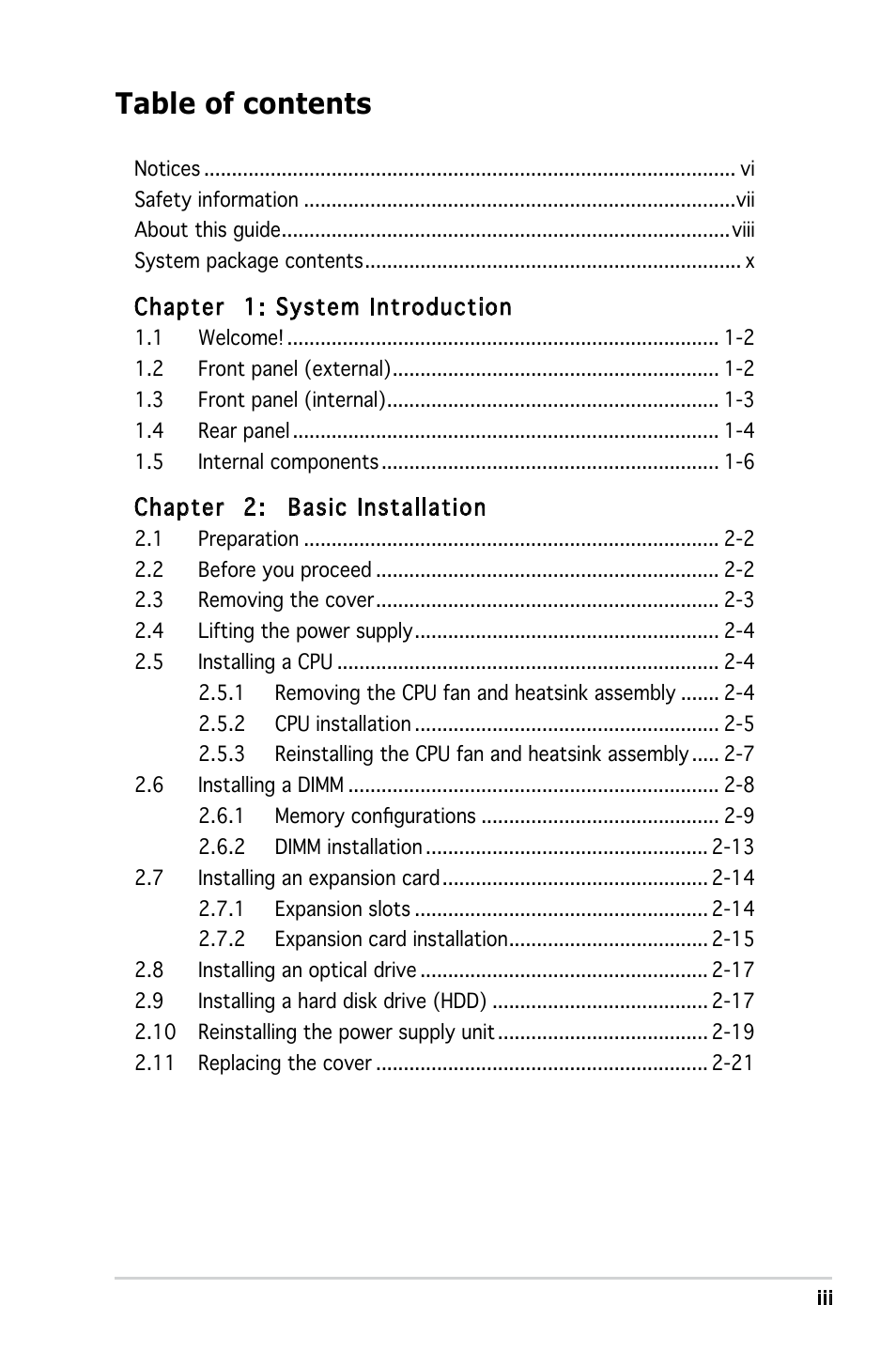 Asus T3-M2NC51PV User Manual | Page 3 / 88