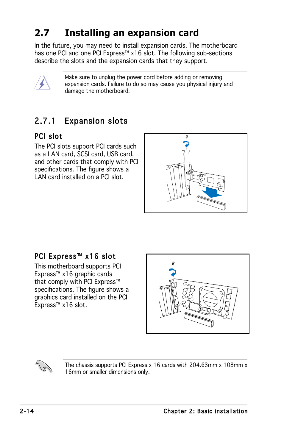 7 installing an expansion card, 1 expansion slots | Asus T3-M2NC51PV User Manual | Page 30 / 88