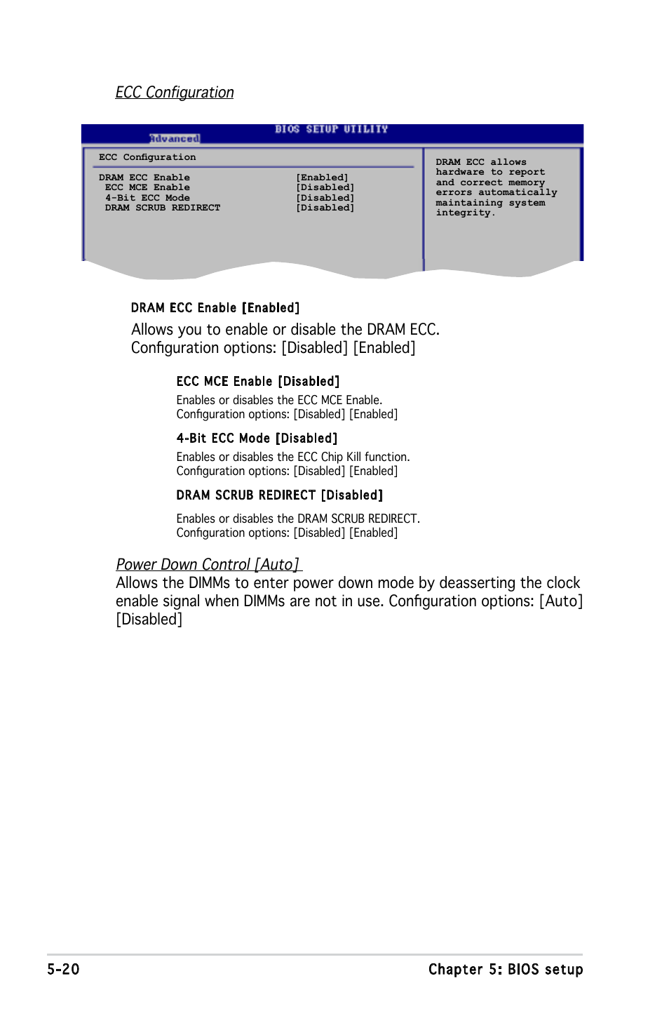 Ecc configuration | Asus T3-M2NC51PV User Manual | Page 74 / 88