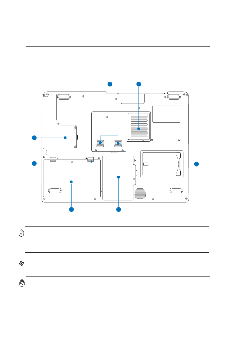 Bottom side | Asus E2160 User Manual | Page 14 / 74