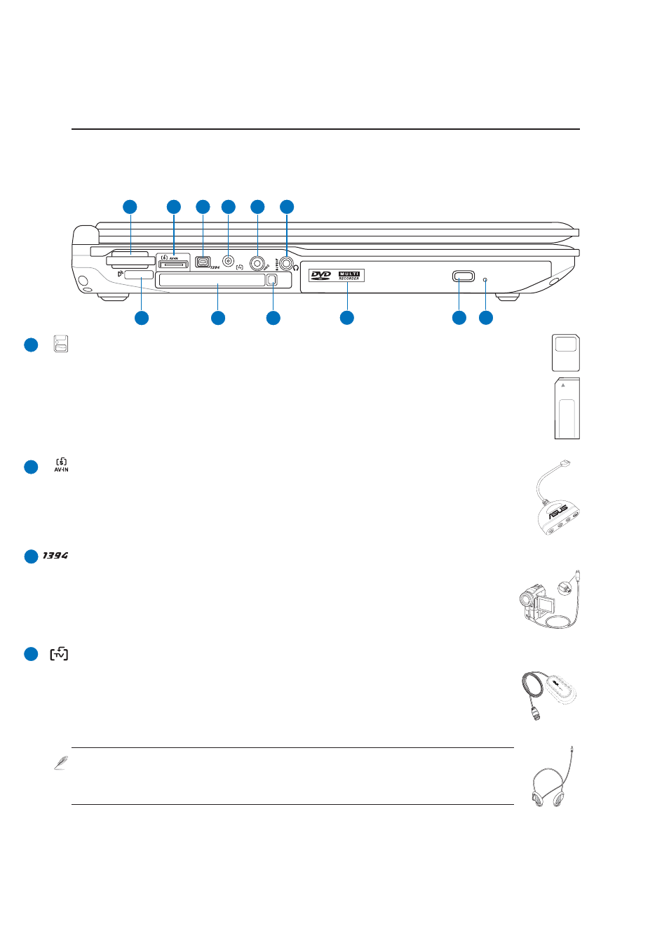 Left side | Asus E2160 User Manual | Page 16 / 74