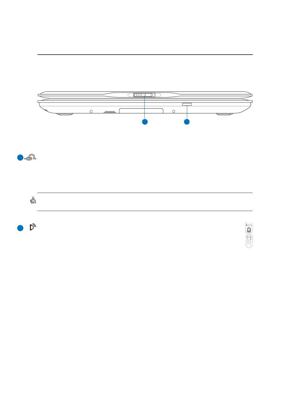 Front side, 21 knowing the parts, Display panel latch | Cir (consumer infrared) port | Asus E2160 User Manual | Page 21 / 74