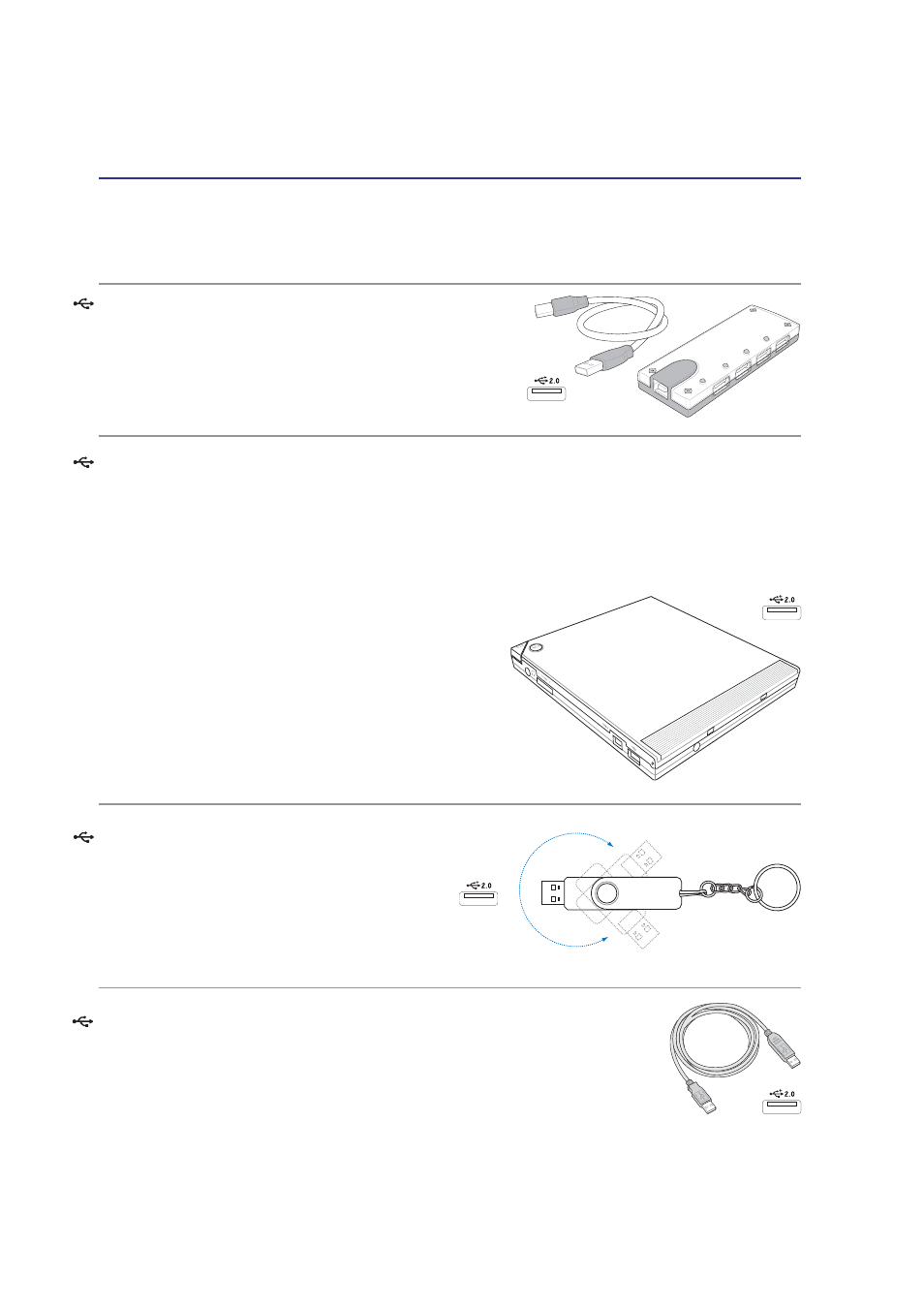 Optional accessories, Usb hub (optional), Usb communication cable | Usb 2.0 slim combo drive (optional) | Asus E2160 User Manual | Page 54 / 74