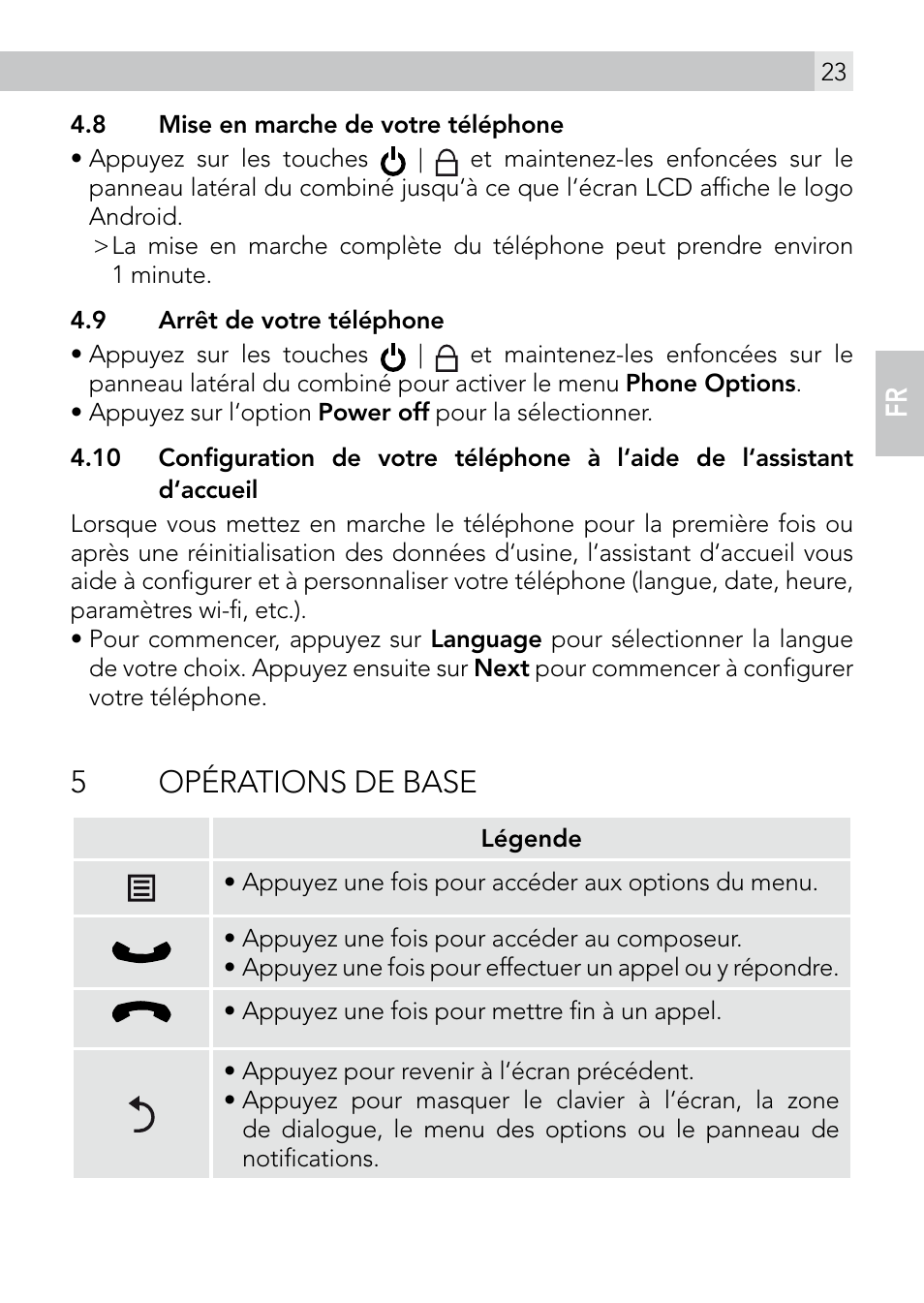 5opérations de base | AEG Voxtel smart3 User Manual | Page 23 / 80