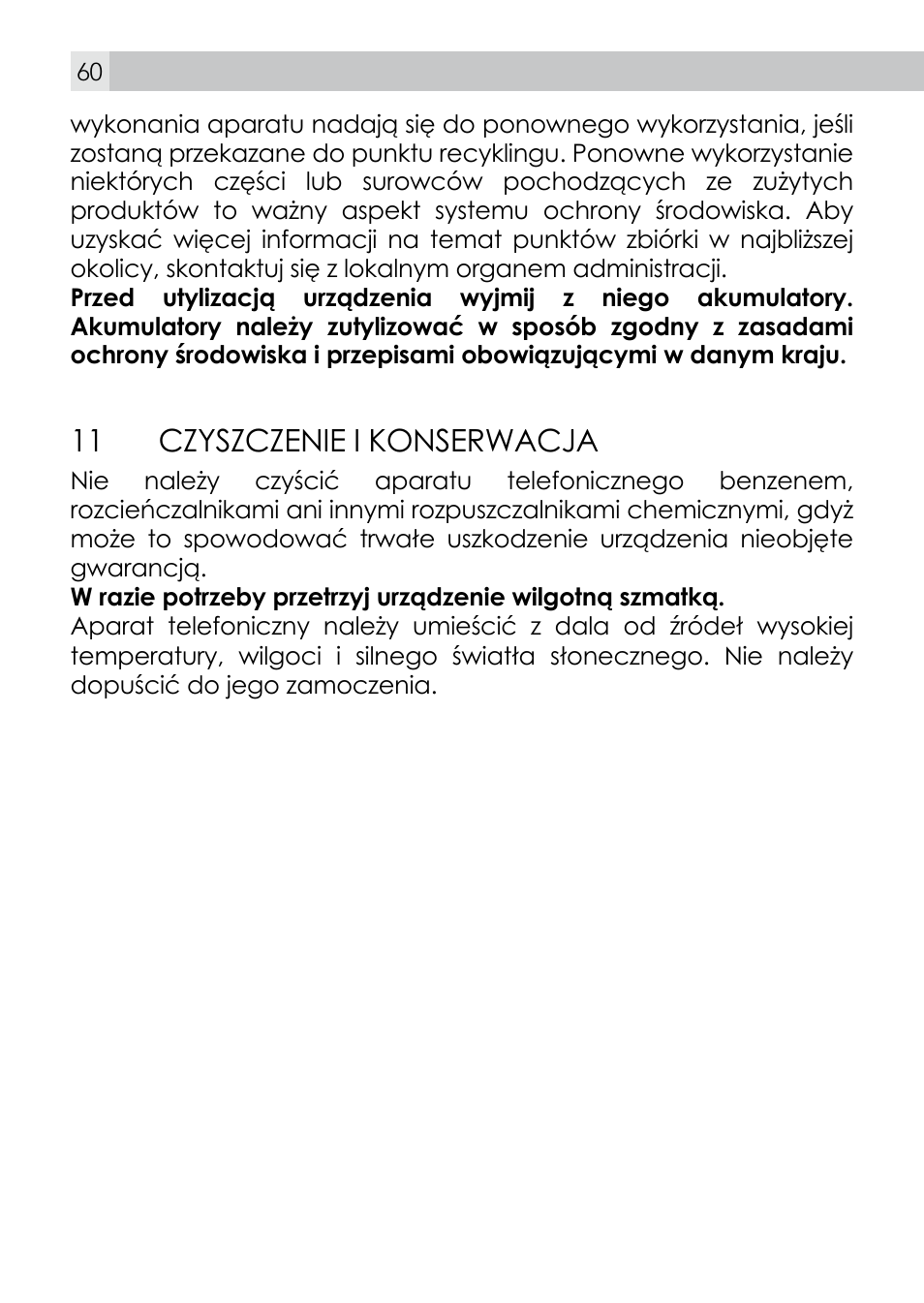 11 czyszczenie i konserwacja | AEG Voxtel smart3 User Manual | Page 60 / 80