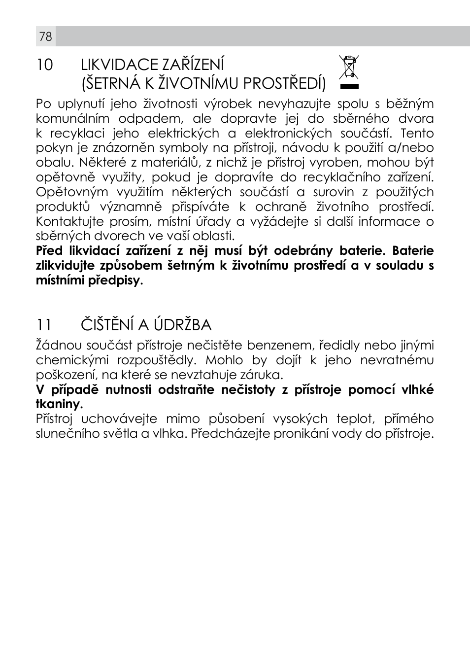 11 čištění a údržba | AEG Voxtel smart3 User Manual | Page 78 / 80