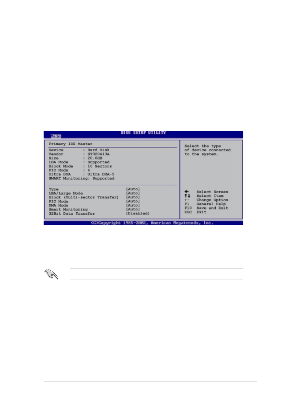 1 primary and secondary ide master/slave | Asus A7N8X-VM/400 User Manual | Page 43 / 64