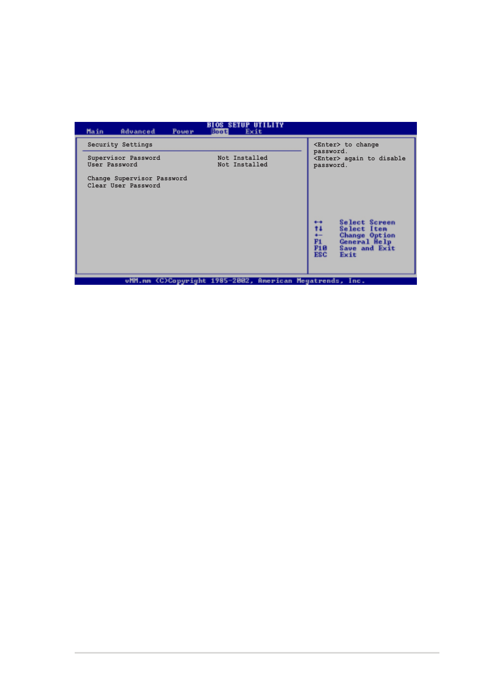 2 security, Change supervisor password | Asus A7N8X-VM/400 User Manual | Page 55 / 64