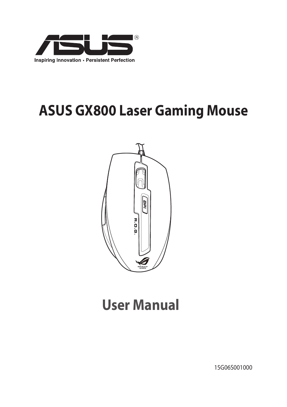 Asus LASER GAMING MOUSE GX800 User Manual | 10 pages