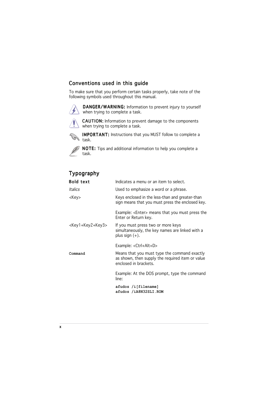 Asus A8N32-SLI User Manual | Page 10 / 164