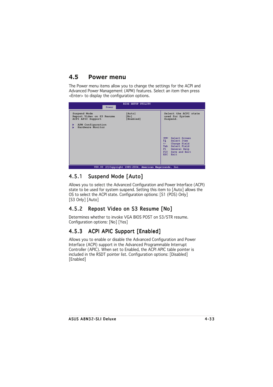 5 power menu | Asus A8N32-SLI User Manual | Page 101 / 164