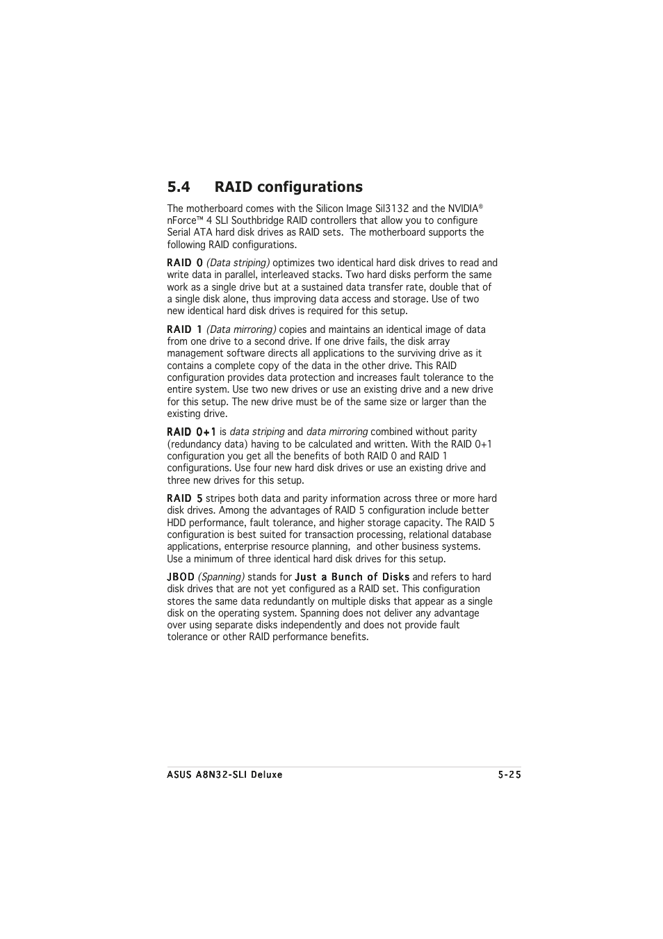 4 raid configurations | Asus A8N32-SLI User Manual | Page 138 / 164