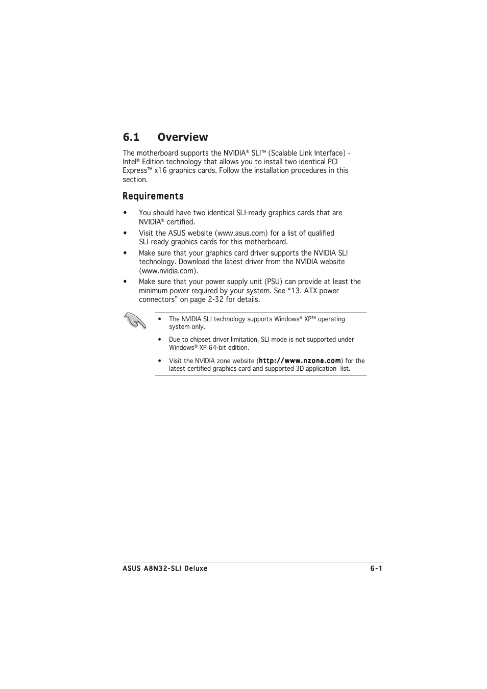 1 overview, Requirements | Asus A8N32-SLI User Manual | Page 157 / 164