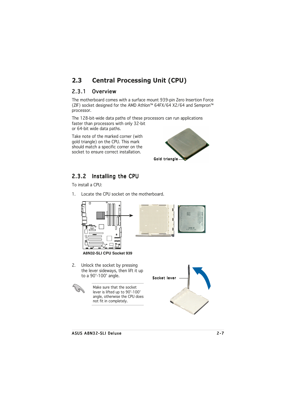 3 central processing unit (cpu) | Asus A8N32-SLI User Manual | Page 33 / 164