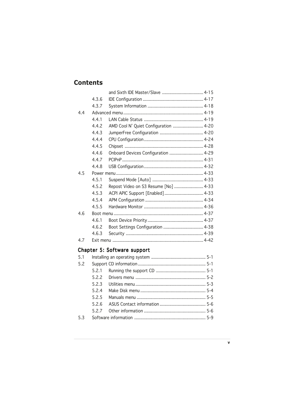 Asus A8N32-SLI User Manual | Page 5 / 164