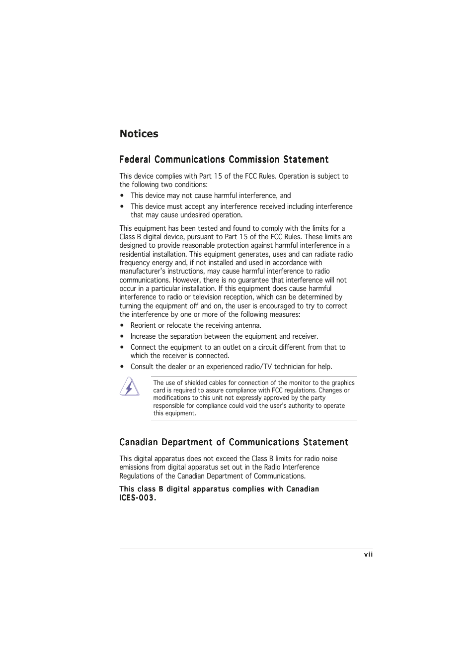 Notices | Asus A8N32-SLI User Manual | Page 7 / 164