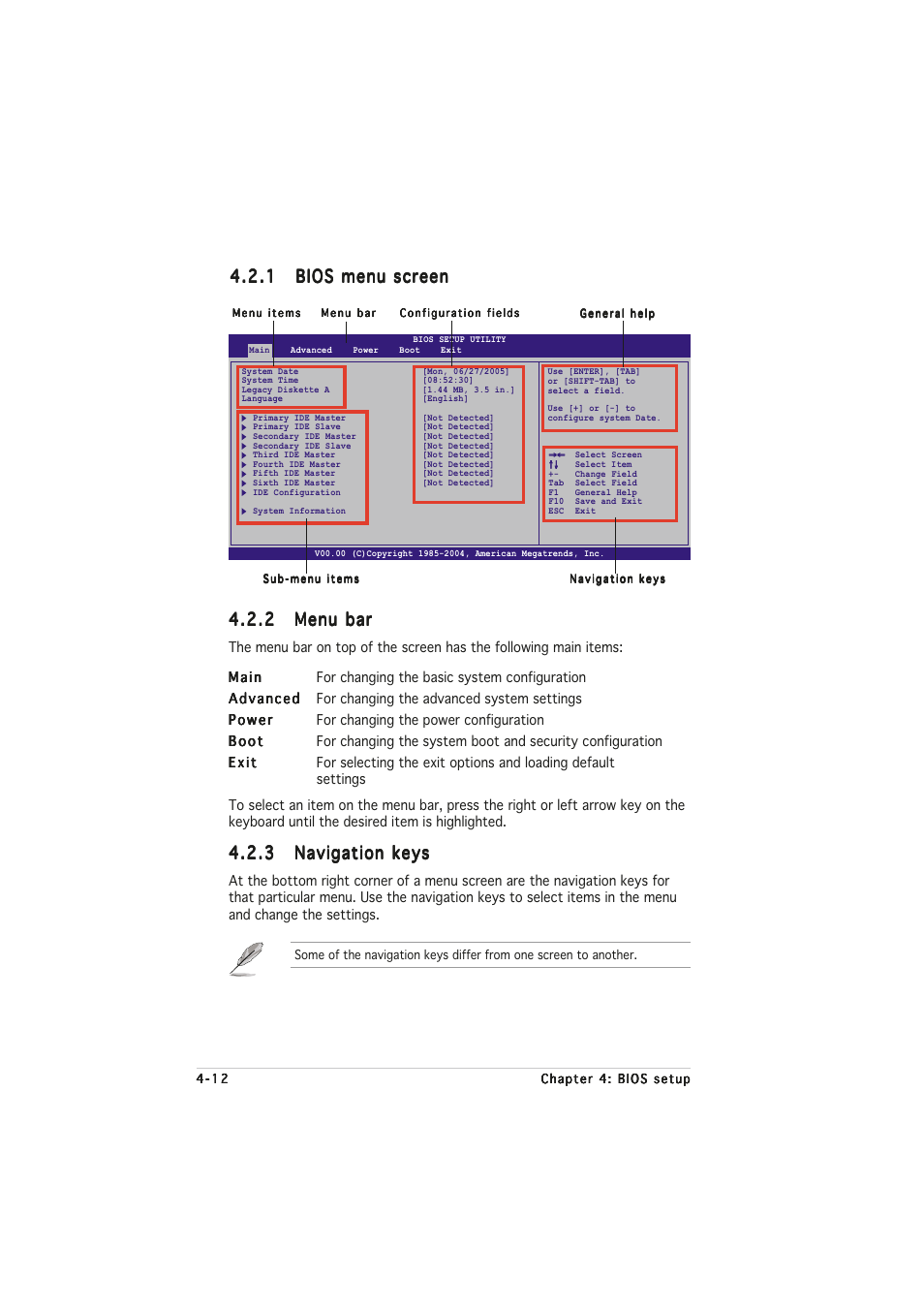 2 menu bar menu bar menu bar menu bar menu bar | Asus A8N32-SLI User Manual | Page 80 / 164