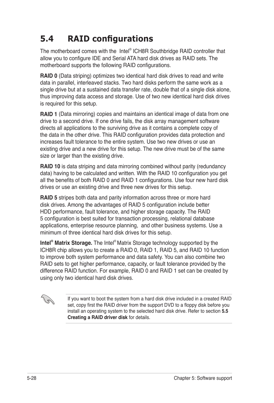 4 raid configurations | Asus E2938 User Manual | Page 138 / 154